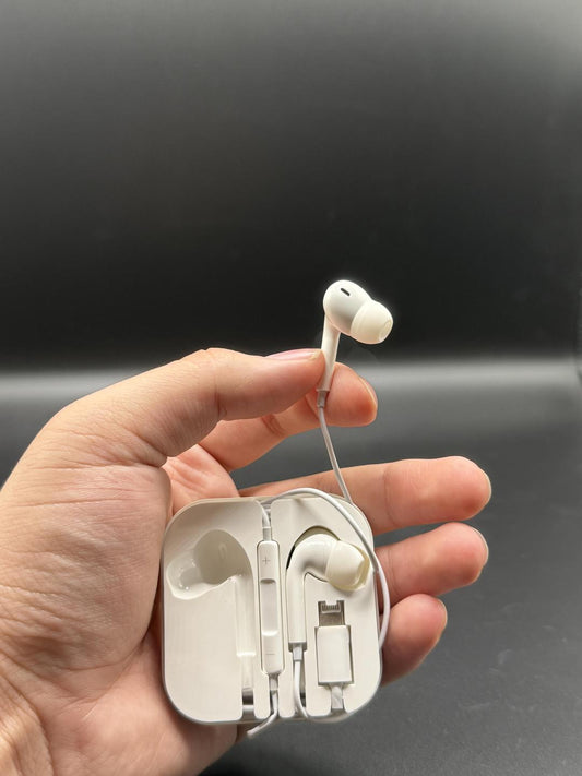 White Handsfree - Dust & Water Proof with Super Bass and Clear Voice