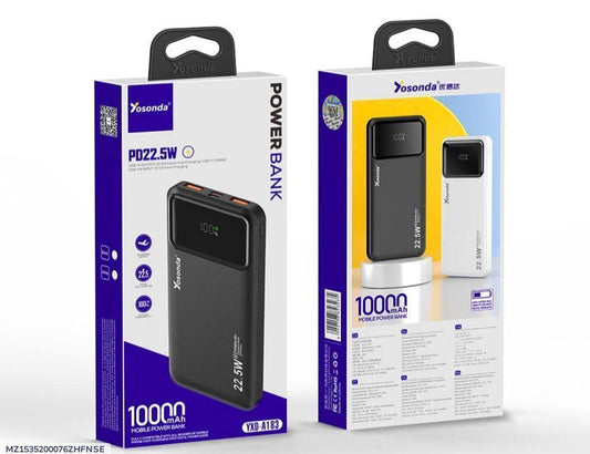 Fast Charging Power Bank - Portable 10,000mAh USB-C & USB-A