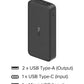 20000mAh High-Speed Charging Technology Powerbank 18 watt Black