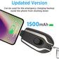 Mini Emergency Power Outlet, 100% Full Capacity Keychain Portable Charger for iPhone Power Emergency Compartment Fast Charging Power Bank Battery Pack for iPhone, iPad, AirPods, iOS (Black)